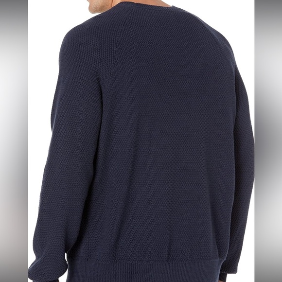 Men's Oversized-Fit Textured Cotton Crewneck Sweater- Size 3XL - Picture 7 of 9